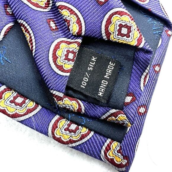 Jos. A Bank Purple Patterned Italian Silke Tie NWOT‎ - Picture 4 of 5